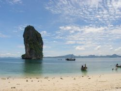 A beach on an island close to Ao Nang, Thailand. by Gordana Zdjelar 